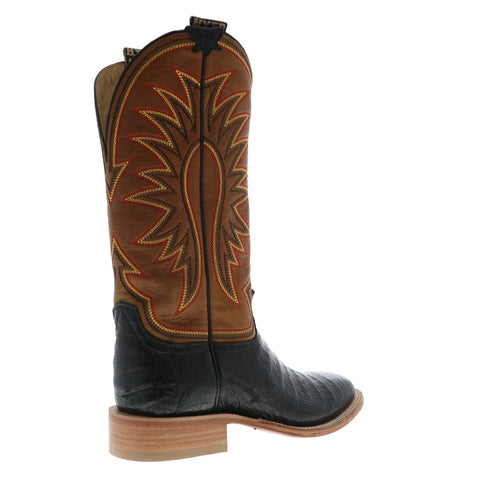 Hyer Big Bow 13" HM11006 Mens Black Leather Slip On Western Cowboy Boots