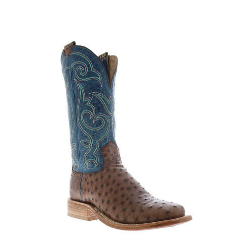 Hyer Jetmore 13" HM11008 Mens Brown Ostrich Leather Western Cowboy Boots