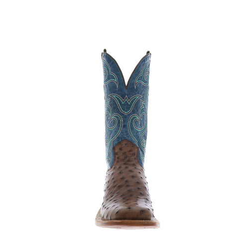 Hyer Jetmore 13" HM11008 Mens Brown Ostrich Leather Western Cowboy Boots