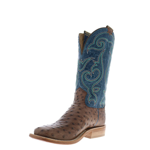 Hyer Jetmore 13" HM11008 Mens Brown Ostrich Leather Western Cowboy Boots