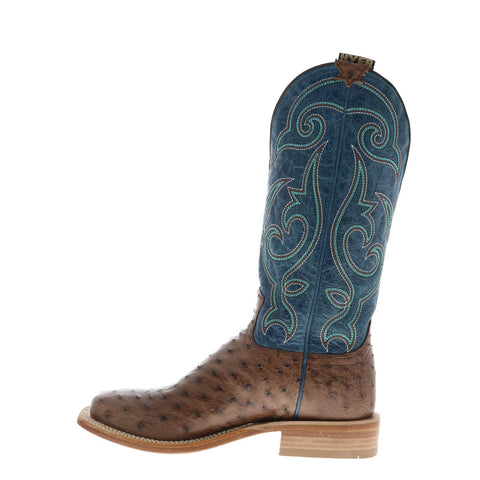 Hyer Jetmore 13" HM11008 Mens Brown Ostrich Leather Western Cowboy Boots