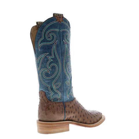 Hyer Jetmore 13" HM11008 Mens Brown Ostrich Leather Western Cowboy Boots