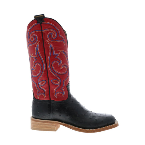 Hyer Jetmore 13" HM11009 Mens Black Leather Slip On Western Cowboy Boots