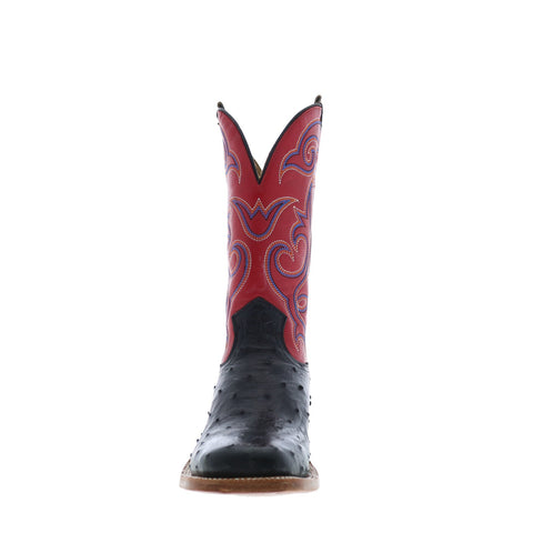 Hyer Jetmore 13" HM11009 Mens Black Leather Slip On Western Cowboy Boots