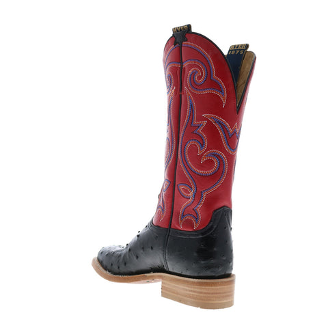 Hyer Jetmore 13" HM11009 Mens Black Leather Slip On Western Cowboy Boots