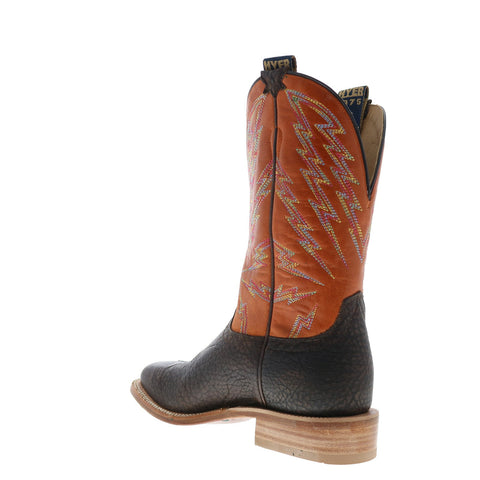 Hyer Hazelton 11" HM11010 Mens Brown Leather Slip On Western Cowboy Boots