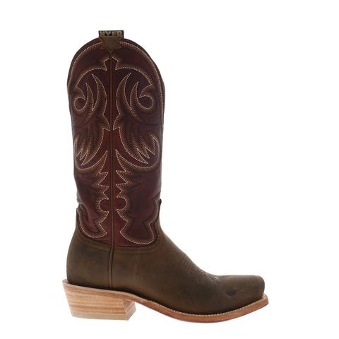 Hyer Hays 13" HM12007 Mens Brown Leather Slip On Western Cowboy Boots