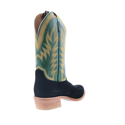 Hyer Culver 13" HM12008 Mens Black Leather Slip On Western Cowboy Boots