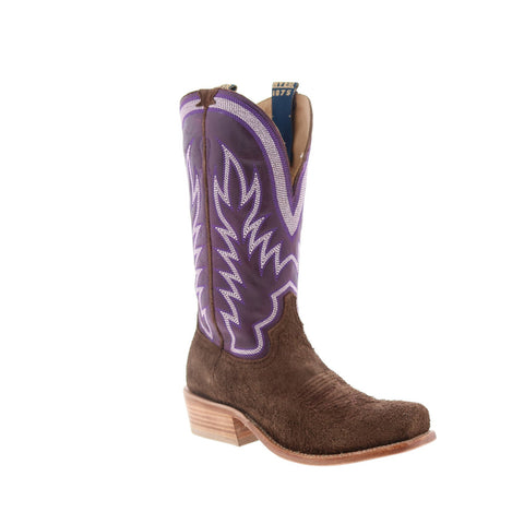 Hyer Culver 13" HM12009 Mens Brown Leather Slip On Western Cowboy Boots