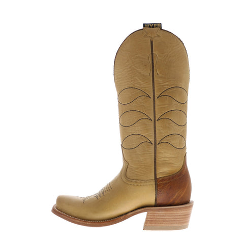 Hyer Maize 13" HM12010 Mens Brown Wide Leather Slip On Western Cowboy Boots