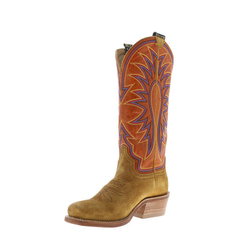 Hyer Rose Hill 13" HW42006 Womens Brown Suede Slip On Western Cowboy Boots