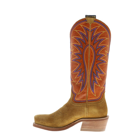 Hyer Rose Hill 13" HW42006 Womens Brown Suede Slip On Western Cowboy Boots