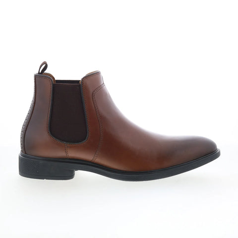Johnston & Murphy Holston 59-4860 Mens Brown Leather Slip On Chelsea Boots