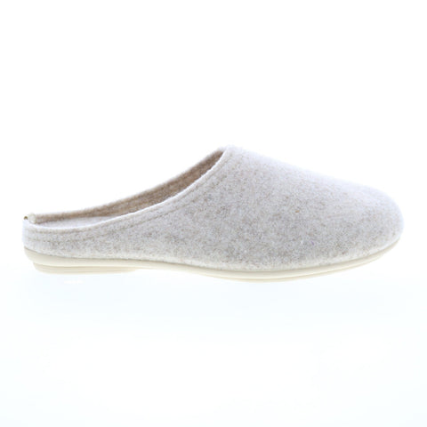 Miz Mooz Hale Home Womens Beige Canvas Slip On Clogs Slippers Shoes