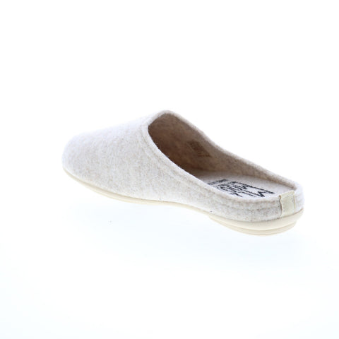 Miz Mooz Hale Home Womens Beige Canvas Slip On Clogs Slippers Shoes