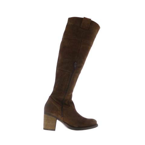 Bos. & Co. Horton Womens Brown Suede Zipper Knee High Boots