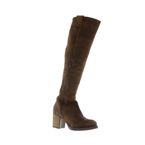Bos. & Co. Horton Womens Brown Suede Zipper Knee High Boots
