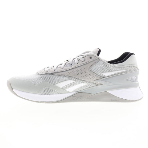 Reebok Nano Classic Mens Gray Canvas Lace Up Athletic Cross Training Shoes
