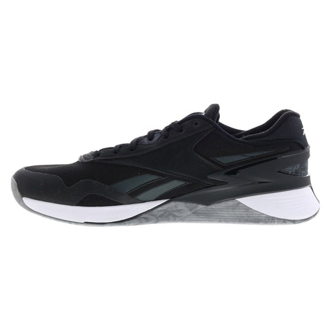 Reebok Nano Classic Mens Black Canvas Lace Up Athletic Cross Training Shoes