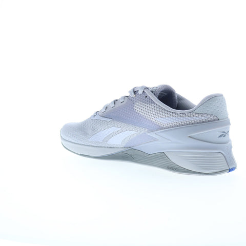 Reebok Nano X3 Mens Gray Synthetic Lace Up Athletic Cross Training Shoes