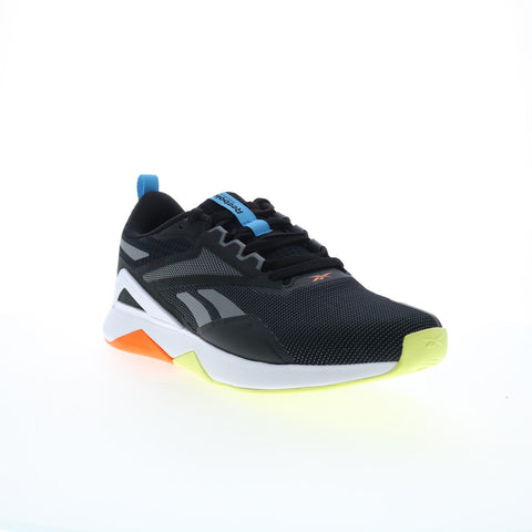 Reebok Nanoflex Tr 2.0 Mens Black Mesh Lace Up Lifestyle Sneakers Shoes