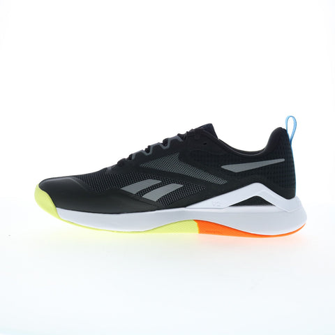 Reebok Nanoflex Tr 2.0 Mens Black Mesh Lace Up Lifestyle Sneakers Shoes