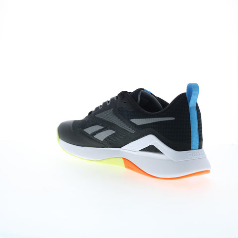 Reebok Nanoflex Tr 2.0 Mens Black Mesh Lace Up Lifestyle Sneakers Shoes