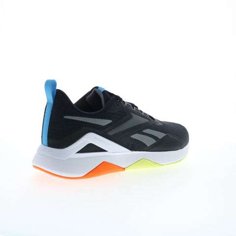 Reebok Nanoflex Tr 2.0 Mens Black Mesh Lace Up Lifestyle Sneakers Shoes