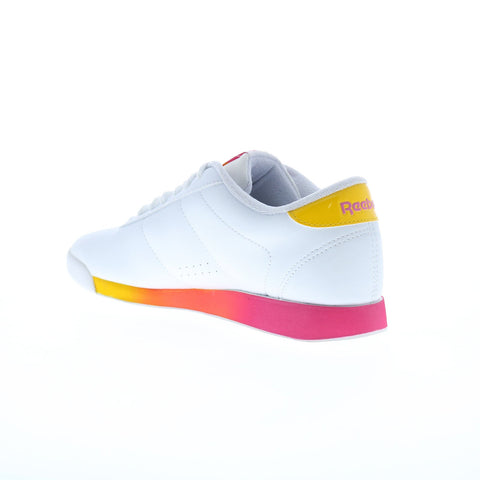 Reebok Princess Womens White Synthetic Lace Up Sneakers Lifestyle Shoes