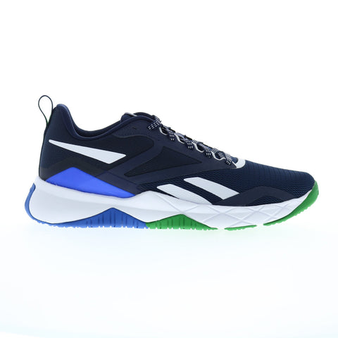 Reebok NFX Trainer Mens Blue Canvas Lace Up Athletic Cross Training Shoes