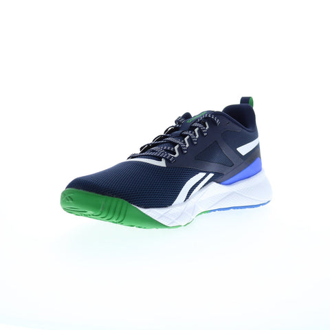 Reebok NFX Trainer Mens Blue Canvas Lace Up Athletic Cross Training Shoes