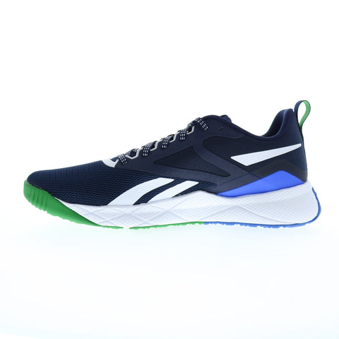 Reebok NFX Trainer Mens Blue Canvas Lace Up Athletic Cross Training Shoes