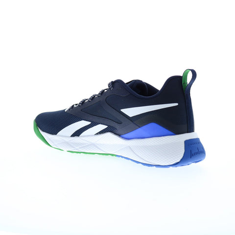 Reebok NFX Trainer Mens Blue Canvas Lace Up Athletic Cross Training Shoes