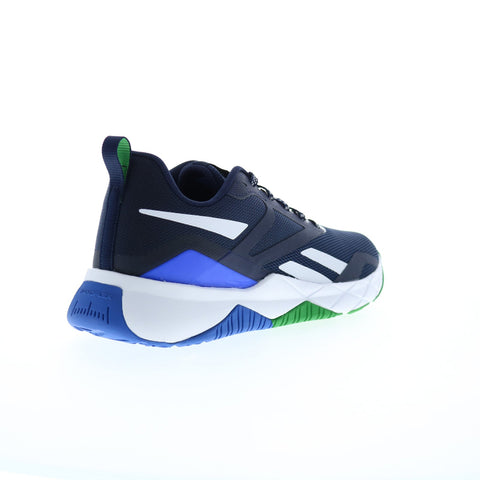 Reebok NFX Trainer Mens Blue Canvas Lace Up Athletic Cross Training Shoes