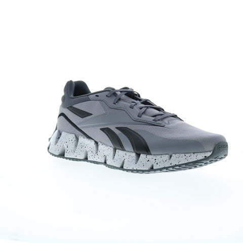 Reebok Zig Dynamica 4 Mens Gray Canvas Lace Up Lifestyle Sneakers Shoes