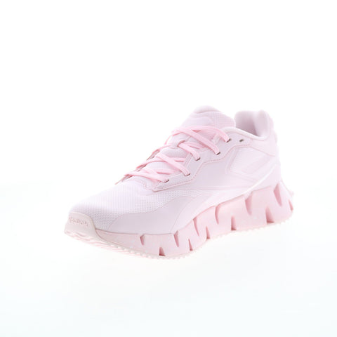 Reebok Zig Dynamica 4 Womens Pink Canvas Lace Up Lifestyle Sneakers Shoes
