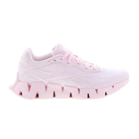 Reebok Zig Dynamica 4 Womens Pink Canvas Lace Up Lifestyle Sneakers Shoes