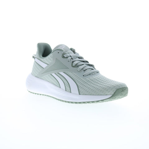 Reebok Lite Plus 3 Womens Green Canvas Lace Up Athletic Running Shoes