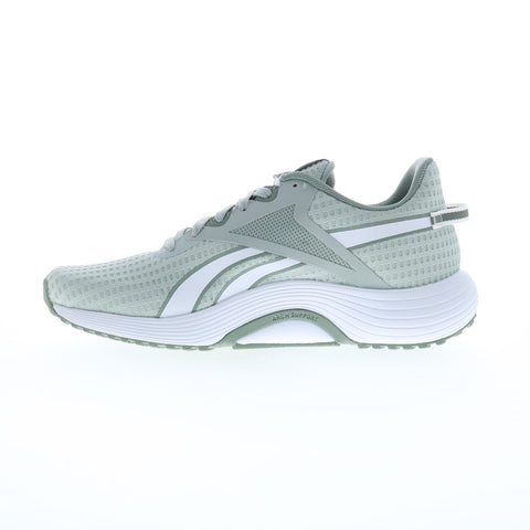 Reebok Lite Plus 3 Womens Green Canvas Lace Up Athletic Running Shoes