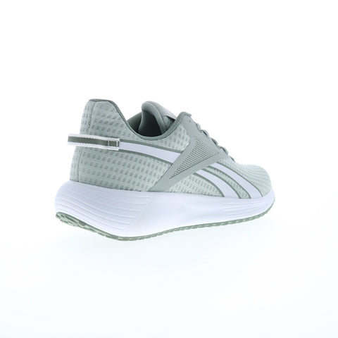 Reebok Lite Plus 3 Womens Green Canvas Lace Up Athletic Running Shoes