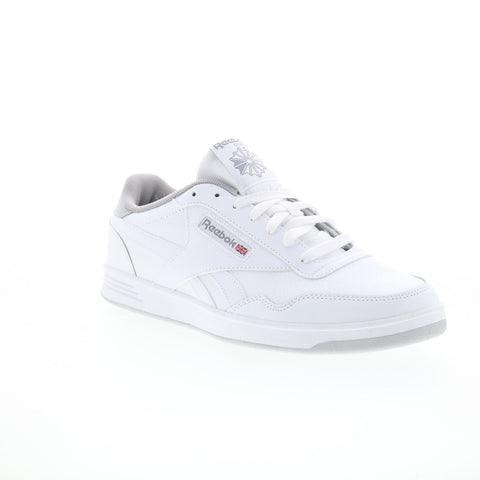 Reebok Club Memt Mens White Leather Lace Up Lifestyle Sneakers Shoes