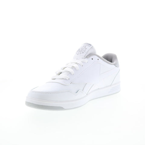 Reebok Club Memt Mens White Leather Lace Up Lifestyle Sneakers Shoes