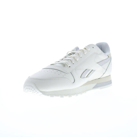 Reebok Classic Leather Mens Beige Leather Lace Up Lifestyle Sneakers Shoes