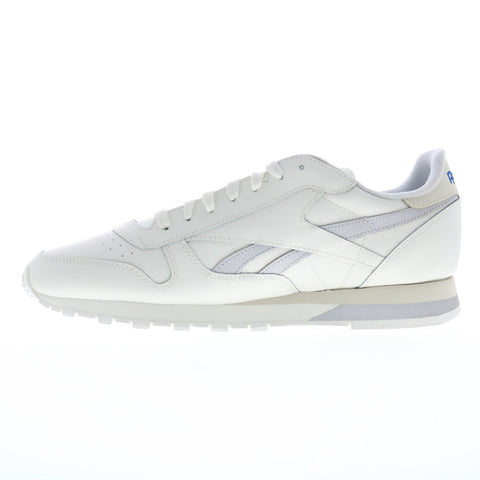 Reebok Classic Leather Mens Beige Leather Lace Up Lifestyle Sneakers Shoes