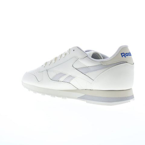 Reebok Classic Leather Mens Beige Leather Lace Up Lifestyle Sneakers Shoes