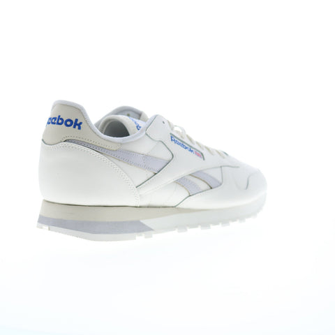 Reebok Classic Leather Mens Beige Leather Lace Up Lifestyle Sneakers Shoes