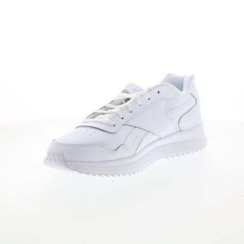 Reebok Glide SP Womens White Leather Lace Up Lifestyle Sneakers Shoes