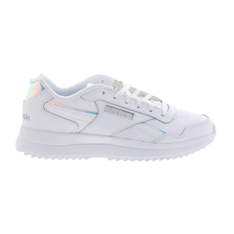 Reebok Glide SP Womens White Leather Lace Up Lifestyle Sneakers Shoes