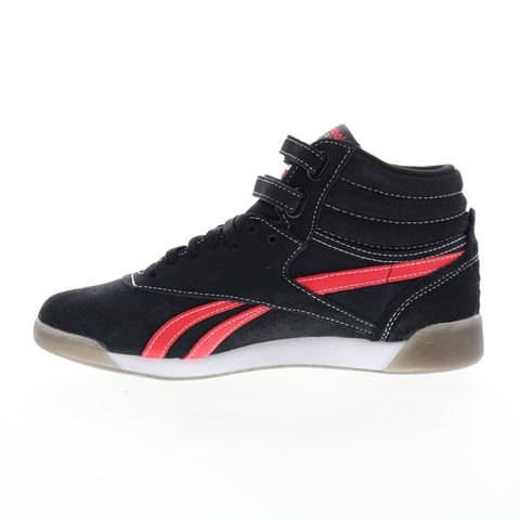 Reebok Freestyle Hi Human Rights Now Womens Black Lifestyle Sneakers Shoes
