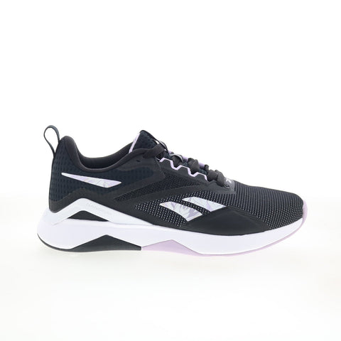 Reebok Nanoflex TR 2.0 Womens Black Mesh Athletic Cross Training Shoes